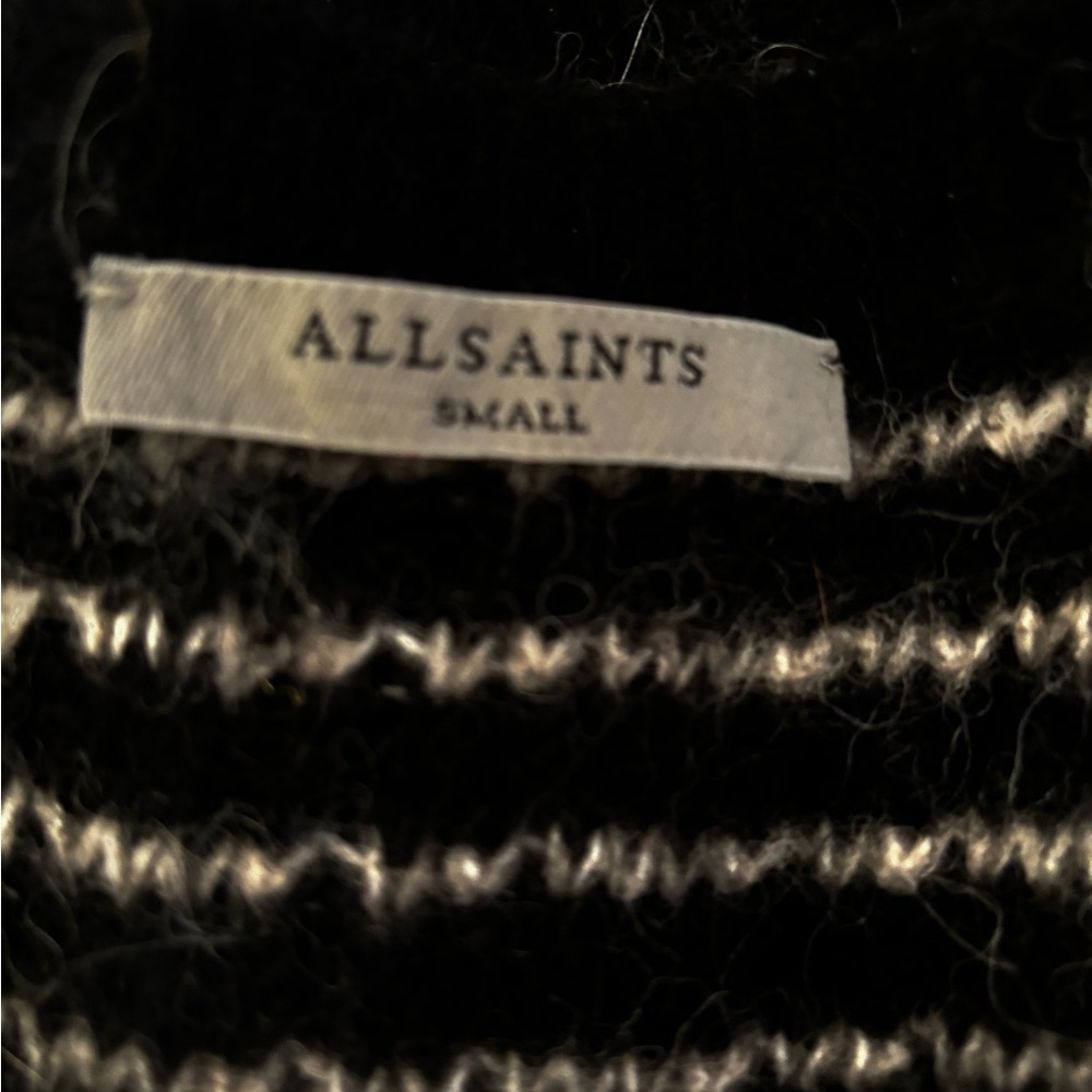 All Saints SELINA STRIPE ASYMMETRIC JUMPER - Picture 5 of 5